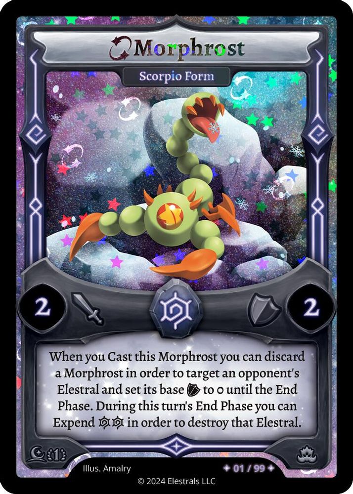 Morphrost - Scorpio Form (Serialized), Holo, front