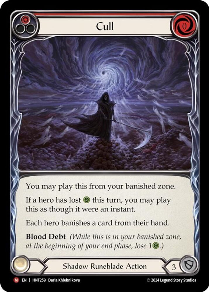 Cull, Standard, front