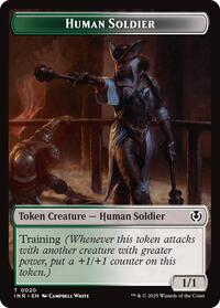 Human Soldier (0020) // Emblem - Tamiyo, Field Researcher Double-Sided Token, Innistrad Remastered