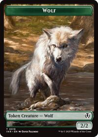 Wolf (0018) // Emblem - Arlinn, Embraced by the Moon Double-Sided Token, Innistrad Remastered