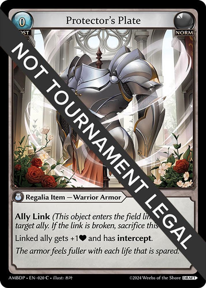 Protector's Plate, Standard, front