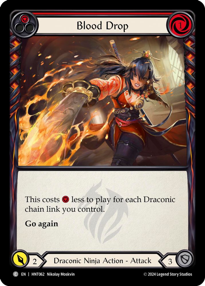 Blood Drop (Red), Standard, front