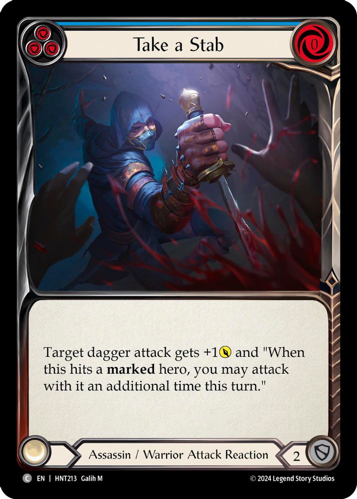 Take a Stab (Blue), Standard, front