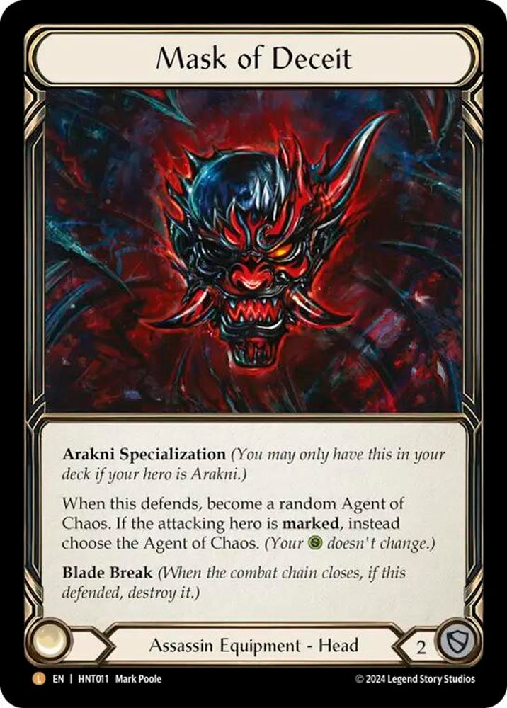 Mask of Deceit, Rainbow-foil, front