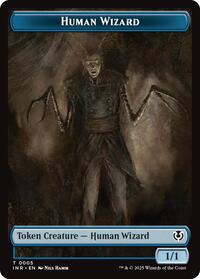 Human Wizard // Emblem - Jace, Unraveler of Secrets Double-Sided Token, Innistrad Remastered