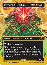Pyrewood Gearhulk (Borderless) (First-Place Foil), Aetherdrift