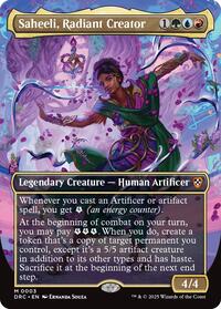 Saheeli, Radiant Creator (Borderless), Commander: Aetherdrift