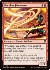 Reckless Fireweaver, Commander: Aetherdrift