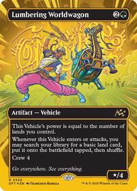Lumbering Worldwagon (Borderless) (First-Place Foil), Aetherdrift