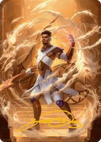 Basri, Tomorrow's Champion Art Card (Gold-Stamped Signature), Art Series: Aetherdrift