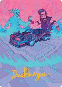 Demonic Junker Art Card (Gold-Stamped Signature), Art Series: Aetherdrift