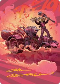 Burner Rocket Art Card (Gold-Stamped Signature), Art Series: Aetherdrift