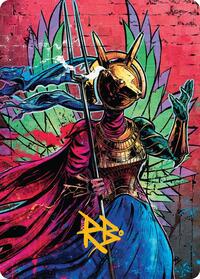 Hazoret, Godseeker Art Card (Gold-Stamped Signature), Art Series: Aetherdrift