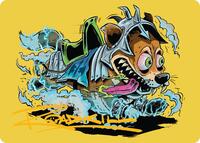 District Mascot Art Card (50/54) (Gold-Stamped Signature), Art Series: Aetherdrift