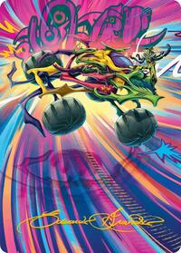 Thunderous Velocipede Art Card (Gold-Stamped Signature), Art Series: Aetherdrift