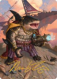 Captain Howler, Sea Scourge Art Card (4/54) (Gold-Stamped Signature), Art Series: Aetherdrift