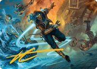 Sita Varma, Masked Racer Art Card (Gold-Stamped Signature), Art Series: Aetherdrift