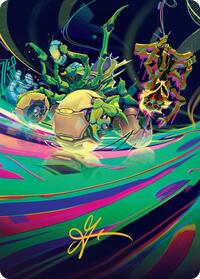 Thundering Broodwagon Art Card (Gold-Stamped Signature), Art Series: Aetherdrift