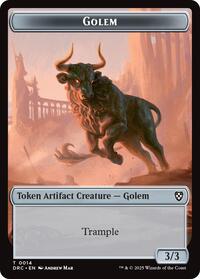 Golem (0014) // Golem (0015) Double-Sided Token, Commander: Aetherdrift