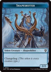 Shapeshifter // Zombie (0003) Double-Sided Token, Commander: Aetherdrift