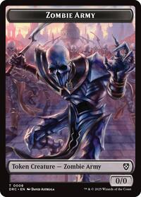 Zombie Army // Zombie Warrior Double-Sided Token, Commander: Aetherdrift