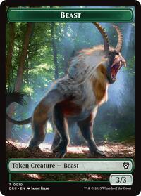 Beast (0010) // Servo Double-Sided Token, Commander: Aetherdrift
