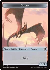 Golem (0013) // Nalaar Aetherjet Double-Sided Token, Commander: Aetherdrift