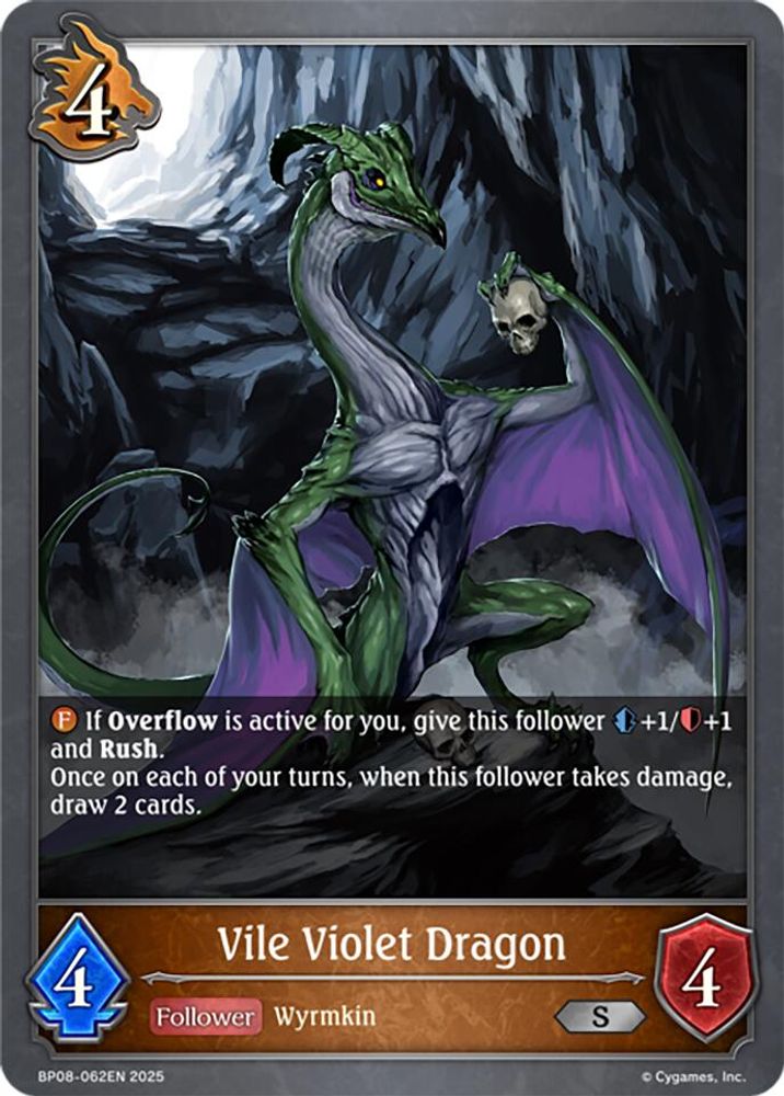 Vile Violet Dragon, Standard, front