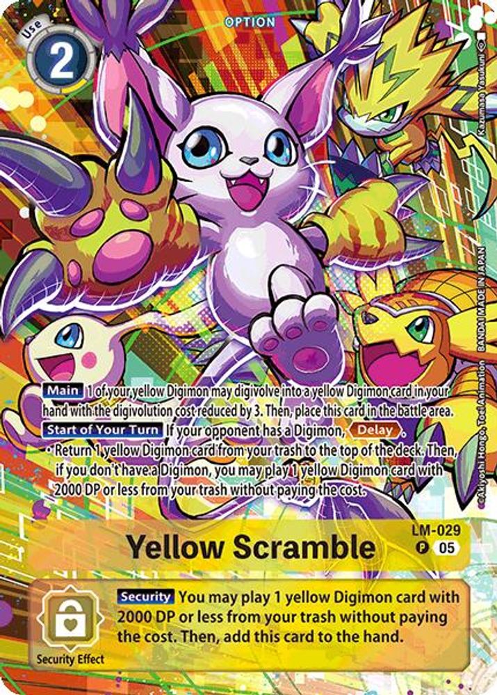 Yellow Scramble (Alternate Art), Foil, front