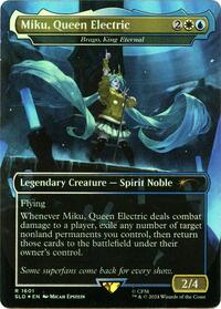 Miku, Queen Electric - Brago, King Eternal (Rainbow Foil), Secret Lair Drop Series