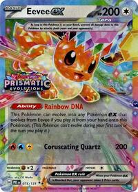 Eevee ex - 075/131 (Prismatic Evolutions Stamp)
