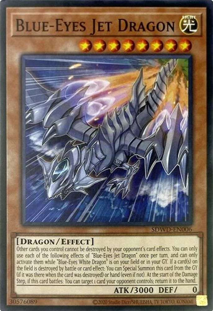 Blue-Eyes Jet Dragon (Unlimited Misprint), Unlimited, front