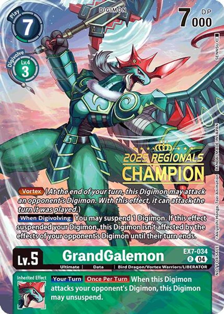 GrandGalemon (2025 Regionals Champion), Standard, front