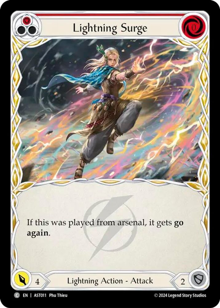 Lightning Surge (Red), Standard, front