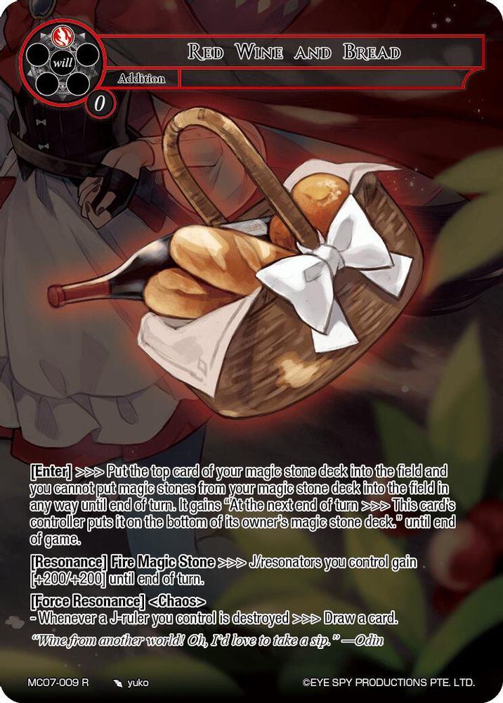 Red Wine and Bread, Standard, front