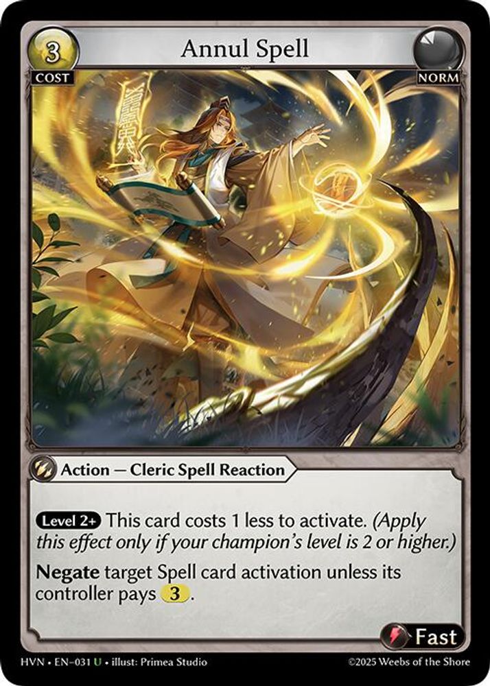 Annul Spell, Standard, front