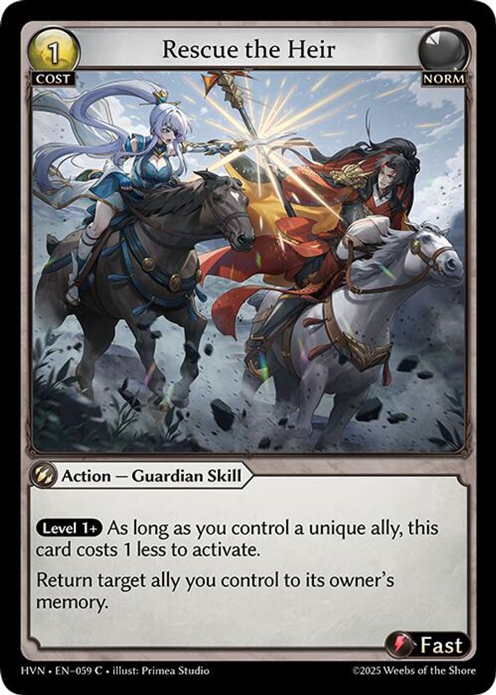 Rescue the Heir, Standard, front