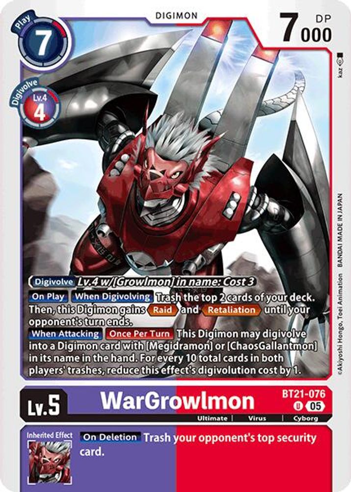 WarGrowlmon, Standard, front