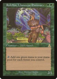 Rofellos, Llanowar Emissary, Urza's Destiny