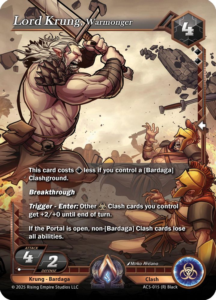 Lord Krung, Warmonger, Standard, front