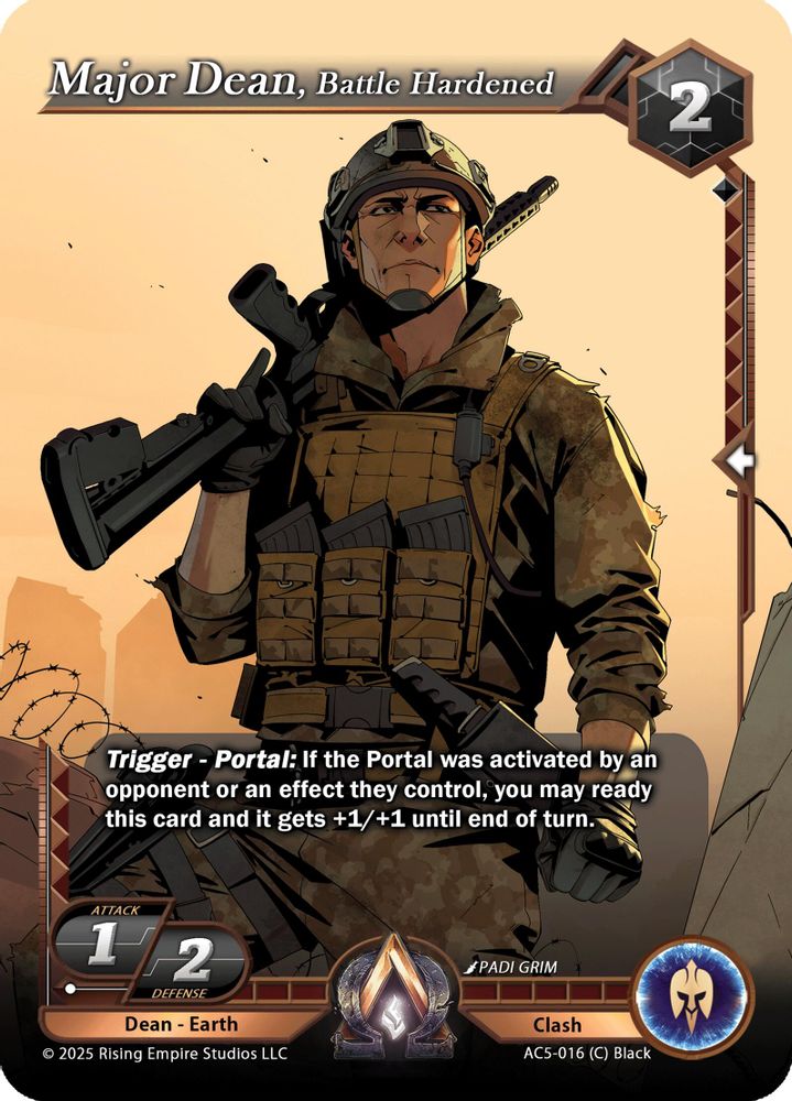 Major Dean, Battle Hardened, Standard, front