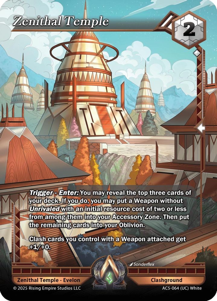 Zenithal Temple, Standard, front
