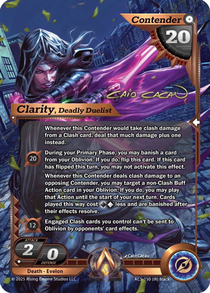 Clarity, Deadly Duelist (Iconic Rare), Standard, front