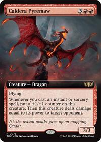 Caldera Pyremaw (Extended Art), Commander: Tarkir: Dragonstorm