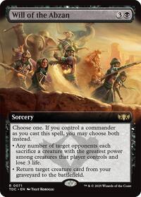 Will of the Abzan (Extended Art), Commander: Tarkir: Dragonstorm