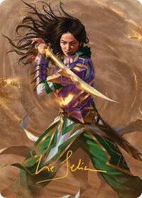 Descendant of Storms Art Card (2/54) (Gold-Stamped Signature), Art Series: Tarkir: Dragonstorm
