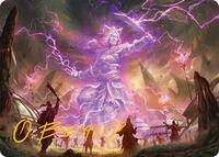 Smile at Death Art Card (4/54) (Gold-Stamped Signature), Art Series: Tarkir: Dragonstorm