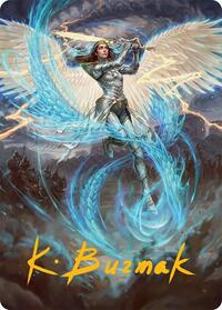 Elspeth, Storm Slayer Art Card (49/54) (Gold-Stamped Signature), Art Series: Tarkir: Dragonstorm