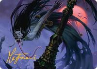 Qarsi Revenant Art Card (12/54) (Gold-Stamped Signature), Art Series: Tarkir: Dragonstorm