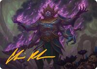 Rot-Curse Rakshasa Art Card (13/54) (Gold-Stamped Signature), Art Series: Tarkir: Dragonstorm